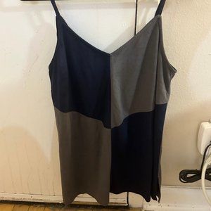 Very J Suede Tank Top Blue and Grey Size L
